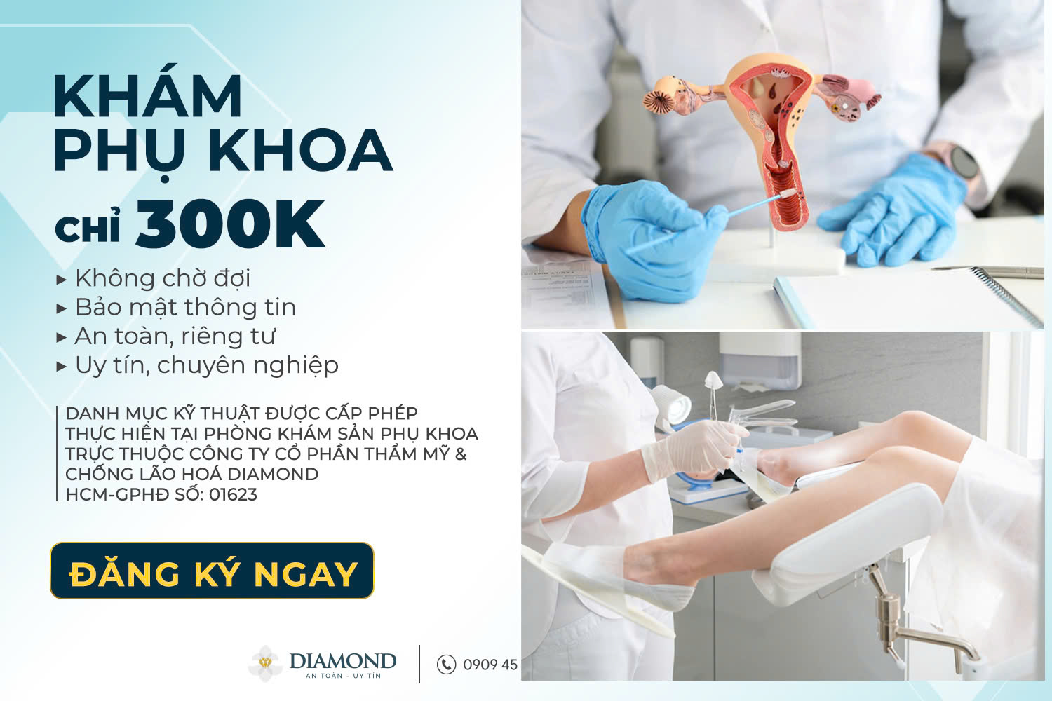 Khám phụ khoa chỉ 300k