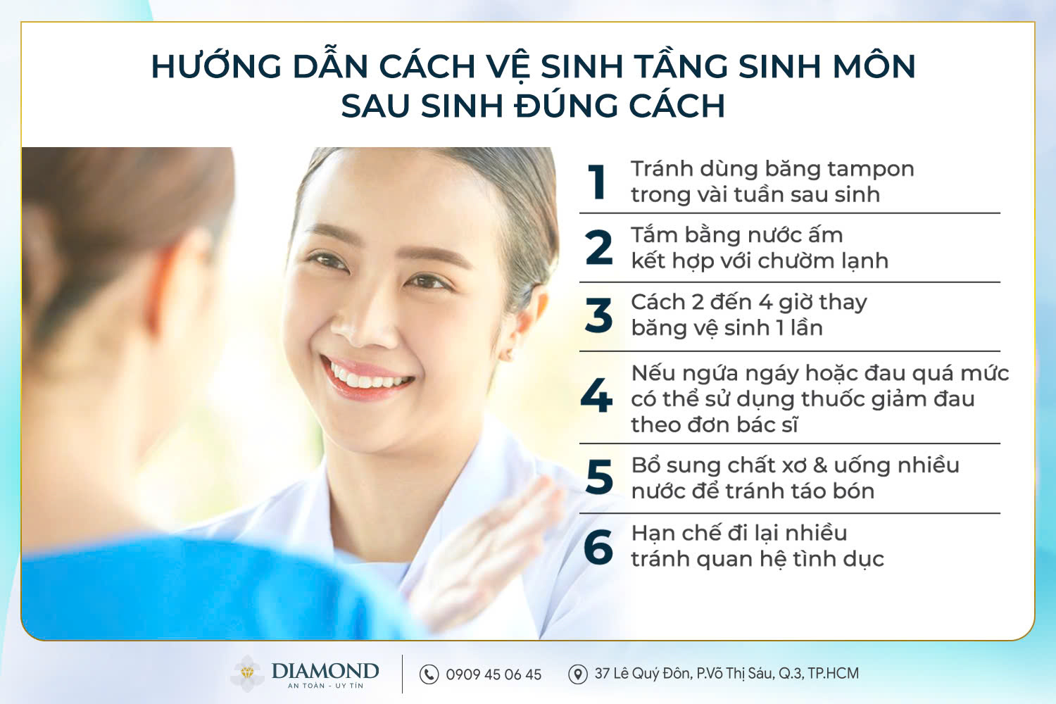 Hướng dẫn cách vệ sinh tầng sinh môn sau sinh đúng cách