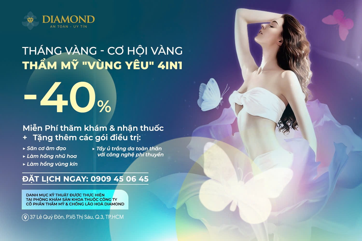 Tháng vàng - Cơ hội vàng thẩm mỹ vùng yêu 4in1